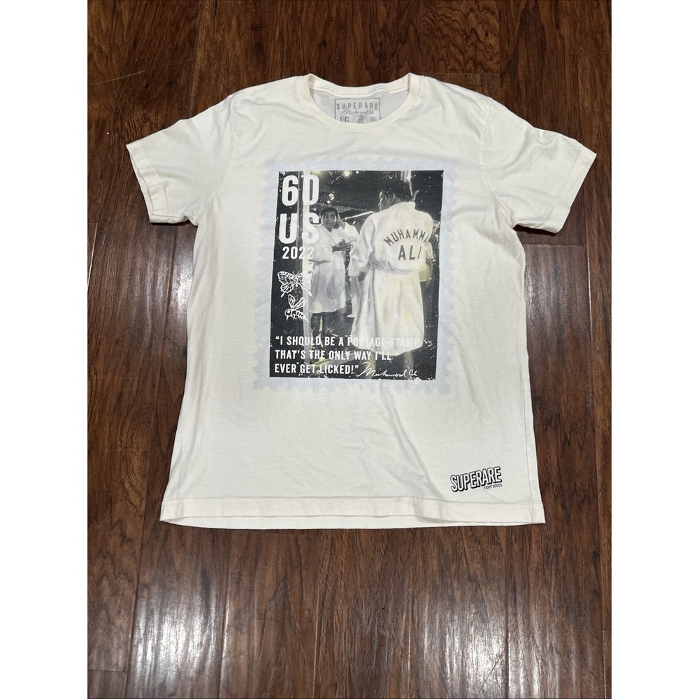 Superare Mohammad Ali "Too Pretty" Cream T-shirt Large